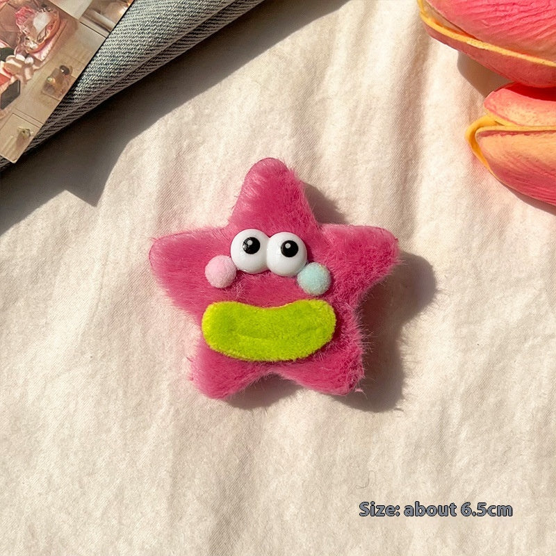 Girly Star Plush Duckbill Clip Collect Them All!