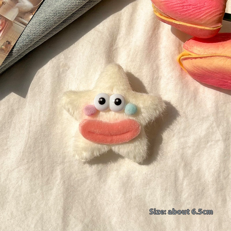 Girly Star Plush Duckbill Clip Collect Them All!